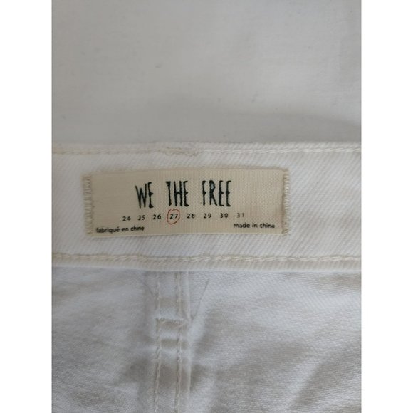 WE THE FREE By Free People Women's Zip It Up Mini Denim Skirt White Size 27 - Picture 9 of 16